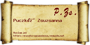 Puczkó Zsuzsanna névjegykártya