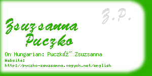 zsuzsanna puczko business card